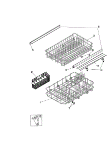 Rack parts for Kenmore Dishwasher 587.17245991 (58717245991, 587 17245991) from AppliancePartsPros.com