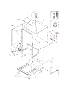 Frame parts for Kenmore Dishwasher 587.17248400 (58717248400, 587 17248400) from AppliancePartsPros.com