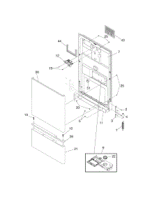Door parts for Kenmore Dishwasher 587.17248400 (58717248400, 587 17248400) from AppliancePartsPros.com
