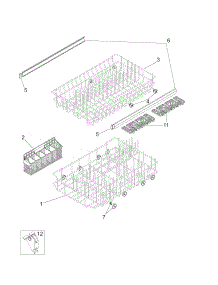Racks parts for Kenmore Dishwasher 587.17248401 (58717248401, 587 17248401) from AppliancePartsPros.com
