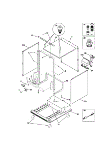Frame & Wrapper parts for Kenmore Dishwasher 587.17259200 (58717259200, 587 17259200) from AppliancePartsPros.com