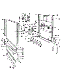 Door Details parts for Kenmore Dishwasher 587.1730590 (5871730590, 587 1730590) from AppliancePartsPros.com