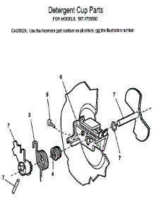 Detergent Cup parts for Kenmore Dishwasher 587.1733590 (5871733590, 587 1733590) from AppliancePartsPros.com