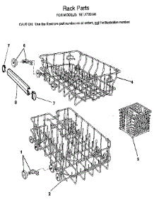 Rack parts for Kenmore Dishwasher 587.1733590 (5871733590, 587 1733590) from AppliancePartsPros.com