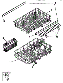 Rack Assemblies parts for Kenmore Dishwasher 587.1734569 (5871734569, 587 1734569) from AppliancePartsPros.com
