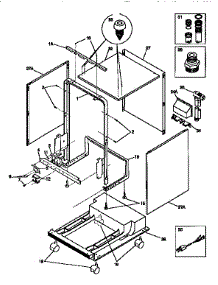 Frame parts for Kenmore Dishwasher 587.1734569 (5871734569, 587 1734569) from AppliancePartsPros.com