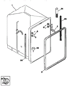 Tub Assembly parts for Kenmore Dishwasher 587.1734569 (5871734569, 587 1734569) from AppliancePartsPros.com