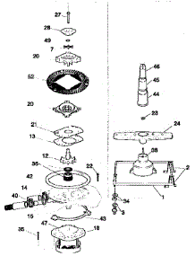 Motor, Heater, And Spray Arm Details parts for Kenmore Dishwasher 587.1734569 (5871734569, 587 1734569) from AppliancePartsPros.com