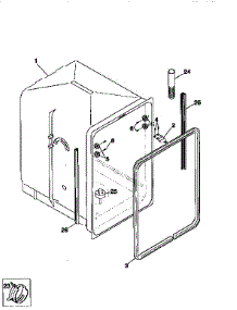 Tub Assembly parts for Kenmore Dishwasher 587.17345691 (58717345691, 587 17345691) from AppliancePartsPros.com
