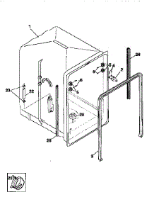 Tub Assembly parts for Kenmore Dishwasher 587.17345790 (58717345790, 587 17345790) from AppliancePartsPros.com