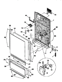 Door parts for Kenmore Dishwasher 587.17345790 (58717345790, 587 17345790) from AppliancePartsPros.com