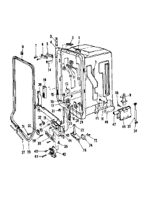 Tub parts for Kenmore Dishwasher 587.1737580 (5871737580, 587 1737580) from AppliancePartsPros.com