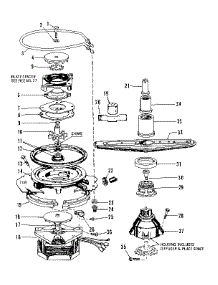 Motor, Heater, And Spray Arm Details parts for Kenmore Dishwasher 587.1737581 (5871737581, 587 1737581) from AppliancePartsPros.com