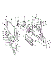 Door Details parts for Kenmore Dishwasher 587.1737583 (5871737583, 587 1737583) from AppliancePartsPros.com