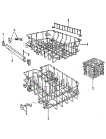 Rack parts for Kenmore Dishwasher 587.1738580 (5871738580, 587 1738580) from AppliancePartsPros.com