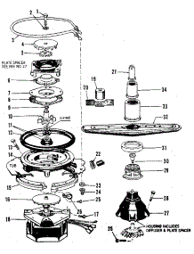 Motor, Heater, And Spray Arm parts for Kenmore Dishwasher 587.1738580 (5871738580, 587 1738580) from AppliancePartsPros.com
