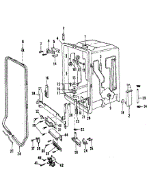 Tub parts for Kenmore Dishwasher 587.1738580 (5871738580, 587 1738580) from AppliancePartsPros.com