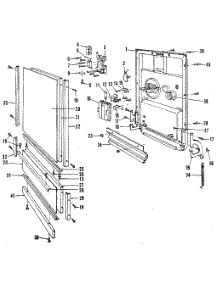 Door parts for Kenmore Dishwasher 587.1738580 (5871738580, 587 1738580) from AppliancePartsPros.com