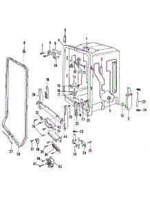 Tub parts for Kenmore Dishwasher 587.1738581 (5871738581, 587 1738581) from AppliancePartsPros.com