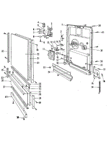Door parts for Kenmore Dishwasher 587.1738581 (5871738581, 587 1738581) from AppliancePartsPros.com