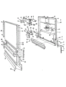 Door Details parts for Kenmore Dishwasher 587.1740590 (5871740590, 587 1740590) from AppliancePartsPros.com