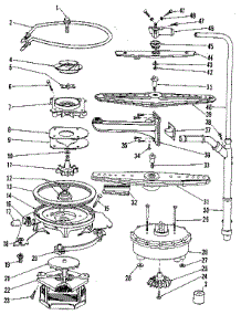 Motor, Heater, & Spray Arm Details parts for Kenmore Dishwasher 587.1740590 (5871740590, 587 1740590) from AppliancePartsPros.com