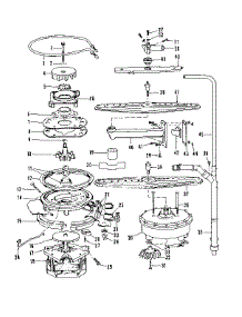 Motor, Heater And Spray Arm parts for Kenmore Dishwasher 587.1744580 (5871744580, 587 1744580) from AppliancePartsPros.com