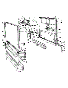 Door Details parts for Kenmore Dishwasher 587.1744581 (5871744581, 587 1744581) from AppliancePartsPros.com