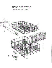 Rack Assembly parts for Kenmore Dishwasher 587.736612 (587736612, 587 736612) from AppliancePartsPros.com