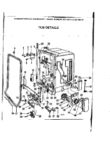 Tub Details parts for Kenmore Dishwasher 587.736710 (587736710, 587 736710) from AppliancePartsPros.com