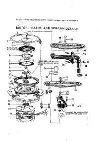 Motor Heater Andspray Arm Details parts for Kenmore Dishwasher 587.736710 (587736710, 587 736710) from AppliancePartsPros.com