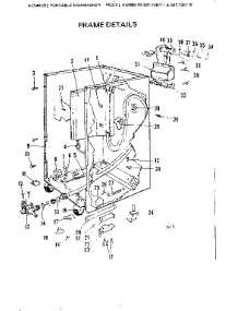 Frame Details parts for Kenmore Dishwasher 587.736710 (587736710, 587 736710) from AppliancePartsPros.com