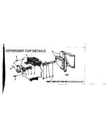 Detergent Cup Details parts for Kenmore Dishwasher 587.736711 (587736711, 587 736711) from AppliancePartsPros.com