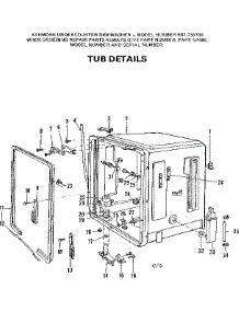 Tub Details parts for Kenmore Dishwasher 587.737500 (587737500, 587 737500) from AppliancePartsPros.com
