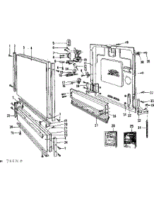 Door Details parts for Kenmore Dishwasher 587.737500 (587737500, 587 737500) from AppliancePartsPros.com