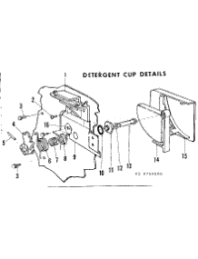 Detergent Cup Details parts for Kenmore Dishwasher 587.740000 (587740000, 587 740000) from AppliancePartsPros.com