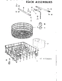Rack Assemblies parts for Kenmore Dishwasher 587.740000 (587740000, 587 740000) from AppliancePartsPros.com