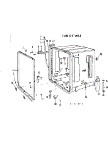 Tub Details parts for Kenmore Dishwasher 587.740000 (587740000, 587 740000) from AppliancePartsPros.com