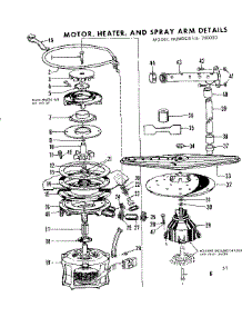 Motor, Heater & Spray Arm Details parts for Kenmore Dishwasher 587.740000 (587740000, 587 740000) from AppliancePartsPros.com