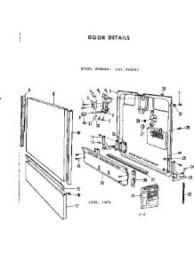 Door Parts parts for Kenmore Dishwasher 587.740005 (587740005, 587 740005) from AppliancePartsPros.com