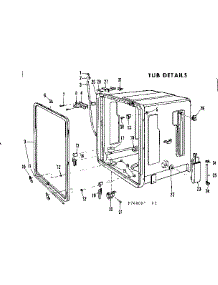 Tub Details parts for Kenmore Dishwasher 587.740005 (587740005, 587 740005) from AppliancePartsPros.com