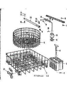 Rack Assemblies parts for Kenmore Dishwasher 587.740415 (587740415, 587 740415) from AppliancePartsPros.com