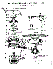 Motor, Heater, & Spray Arm Details parts for Kenmore Dishwasher 587.740415 (587740415, 587 740415) from AppliancePartsPros.com