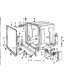 Tub Details parts for Kenmore Dishwasher 587.740415 (587740415, 587 740415) from AppliancePartsPros.com