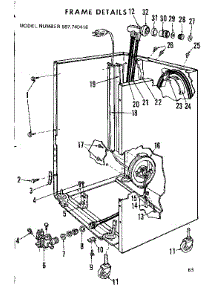 Frame Details parts for Kenmore Dishwasher 587.740416 (587740416, 587 740416) from AppliancePartsPros.com