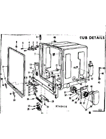 Tub Details parts for Kenmore Dishwasher 587.740416 (587740416, 587 740416) from AppliancePartsPros.com