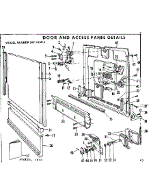 Door & Access Panel Details parts for Kenmore Dishwasher 587.740416 (587740416, 587 740416) from AppliancePartsPros.com