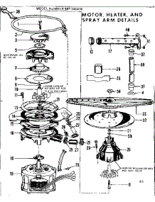 Motor, Heater & Spray Arm Details parts for Kenmore Dishwasher 587.740416 (587740416, 587 740416) from AppliancePartsPros.com