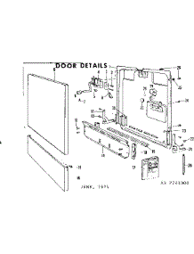 Door Details parts for Kenmore Dishwasher 587.741000 (587741000, 587 741000) from AppliancePartsPros.com