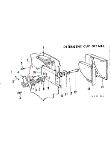 Detergent Cup Details parts for Kenmore Dishwasher 587.741000 (587741000, 587 741000) from AppliancePartsPros.com